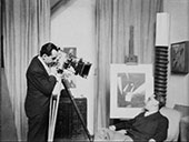Man Ray filming Robert Desnos