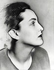 Meret Oppenheim, solarized portrait